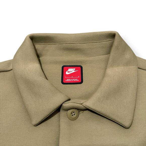 Nike Tech Fleece Shacket Jacket Men’s Size Large Olive Green FZ7566-276 $200 - Picture 6 of 10